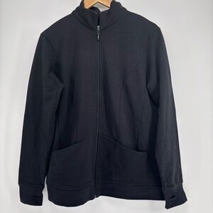 Columbia Omni Shield Jacket Women L Black Full Zip‎ Pocket Thumb Hole Activewear